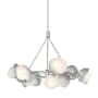 Hubbardton Forge Brooklyn 9 Light 32" Wide Pendant Sterling / White