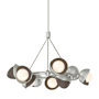 Hubbardton Forge Brooklyn 9 Light 32" Wide Pendant Sterling / Bronze