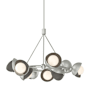 Hubbardton Forge Brooklyn 9 Light 32" Wide Pendant Sterling / Dark Smoke