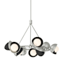Hubbardton Forge Brooklyn 9 Light 32" Wide Pendant Sterling / Black