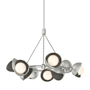 Hubbardton Forge Brooklyn 9 Light 32" Wide Pendant Sterling / Natural Iron