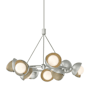 Hubbardton Forge Brooklyn 9 Light 32" Wide Pendant Sterling / Soft Gold
