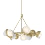 Hubbardton Forge Brooklyn 9 Light 32" Wide Pendant Modern Brass / White