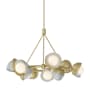 Hubbardton Forge Brooklyn 9 Light 32" Wide Pendant Modern Brass / Vintage Platinum