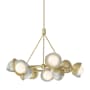 Hubbardton Forge Brooklyn 9 Light 32" Wide Pendant Modern Brass / Sterling
