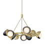 Hubbardton Forge Brooklyn 9 Light 32" Wide Pendant Modern Brass / Ink