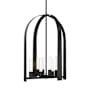 Hubbardton Forge Triomphe 8 Light 26" Wide Pendant Black / Frosted
