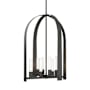 Hubbardton Forge Triomphe 8 Light 26" Wide Pendant Natural Iron / Frosted