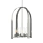 Hubbardton Forge Triomphe 8 Light 26" Wide Pendant Sterling / Frosted