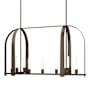 Hubbardton Forge Triomphe 9 Light 41" Wide Linear Pendant Bronze / Frosted