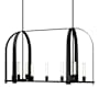 Hubbardton Forge Triomphe 9 Light 41" Wide Linear Pendant Black / Frosted