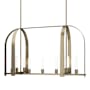 Hubbardton Forge Triomphe 9 Light 41" Wide Linear Pendant Soft Gold / Frosted