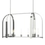 Hubbardton Forge Triomphe 9 Light 41" Wide Linear Pendant Sterling / Frosted