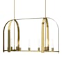 Hubbardton Forge Triomphe 9 Light 41" Wide Linear Pendant Modern Brass / Frosted