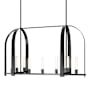 Hubbardton Forge Triomphe 9 Light 41" Wide Linear Pendant Ink / Frosted