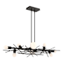 Hubbardton Forge Brindille 8 Light 54" Wide LED Abstract Linear Pendant Oil Rubbed Bronze