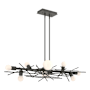 Hubbardton Forge Brindille 8 Light 54" Wide LED Abstract Linear Pendant Natural Iron