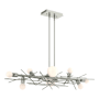 Hubbardton Forge Brindille 8 Light 54" Wide LED Abstract Linear Pendant Sterling
