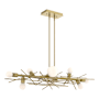 Hubbardton Forge Brindille 8 Light 54" Wide LED Abstract Linear Pendant Modern Brass