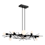 Hubbardton Forge Brindille 8 Light 54" Wide LED Abstract Linear Pendant Ink