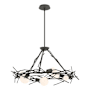 Hubbardton Forge Brindille 6 Light 37" Wide LED Abstract Pendant Natural Iron