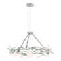 Hubbardton Forge Brindille 6 Light 37" Wide LED Abstract Pendant Vintage Platinum