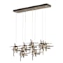 Hubbardton Forge Tura 7 Light 54" Wide Linear Pendant Bronze / Clear