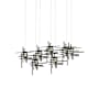 Hubbardton Forge Tura 7 Light 54" Wide Linear Pendant Black