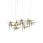 Hubbardton Forge Tura 7 Light 54" Wide Linear Pendant Soft Gold