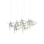 Hubbardton Forge Tura 7 Light 54" Wide Linear Pendant Sterling