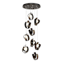 Hubbardton Forge Riza 9 Light 22" Wide Multi Light Pendant Bronze / Opal