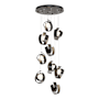 Hubbardton Forge Riza 9 Light 22" Wide Multi Light Pendant Oil Rubbed Bronze / Opal