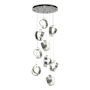 Hubbardton Forge Riza 9 Light 22" Wide Multi Light Pendant Vintage Platinum / Opal