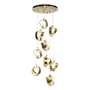 Hubbardton Forge Riza 9 Light 22" Wide Multi Light Pendant Modern Brass / Opal