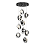 Hubbardton Forge Riza 9 Light 22" Wide Multi Light Pendant Ink / Opal