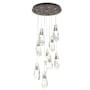 Hubbardton Forge Luma 9 Light 21" Wide Multi Light Pendant Bronze / Clear