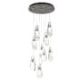 Hubbardton Forge Luma 9 Light 21" Wide Multi Light Pendant Dark Smoke / Clear