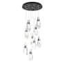 Hubbardton Forge Luma 9 Light 21" Wide Multi Light Pendant Black / Clear