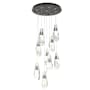 Hubbardton Forge Luma 9 Light 21" Wide Multi Light Pendant Oil Rubbed Bronze / Clear