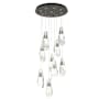 Hubbardton Forge Luma 9 Light 21" Wide Multi Light Pendant Natural Iron / Clear