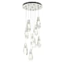 Hubbardton Forge Luma 9 Light 21" Wide Multi Light Pendant Sterling / Clear