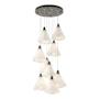 Hubbardton Forge Mobius 9 Light 21" Wide Multi Light Pendant Dark Smoke / Frosted