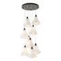 Hubbardton Forge Mobius 9 Light 21" Wide Multi Light Pendant Oil Rubbed Bronze / Frosted