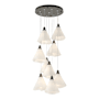 Hubbardton Forge Mobius 9 Light 21" Wide Multi Light Pendant Natural Iron / Frosted