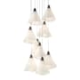 Hubbardton Forge Mobius 9 Light 21" Wide Multi Light Pendant Natural Iron / Frosted