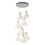 Hubbardton Forge Mobius 9 Light 21" Wide Multi Light Pendant Vintage Platinum / Frosted