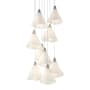 Hubbardton Forge Mobius 9 Light 21" Wide Multi Light Pendant Vintage Platinum / Frosted