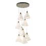 Hubbardton Forge Mobius 9 Light 21" Wide Multi Light Pendant Soft Gold / Frosted