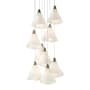Hubbardton Forge Mobius 9 Light 21" Wide Multi Light Pendant Soft Gold / Frosted