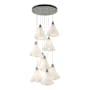 Hubbardton Forge Mobius 9 Light 21" Wide Multi Light Pendant Sterling / Frosted